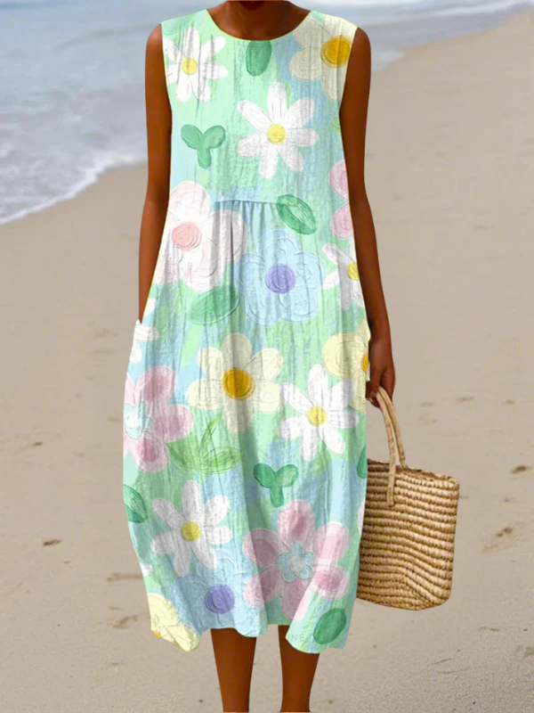 ERIN | PASTEL BLOSSOM MIDI OBLEKA