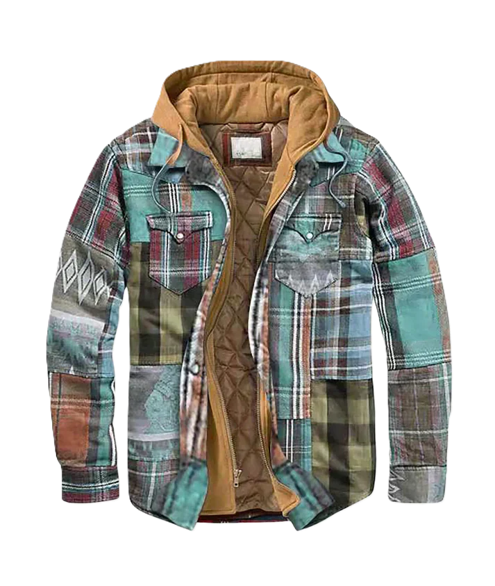 Alain™ | Blazer iz patchwork karirice