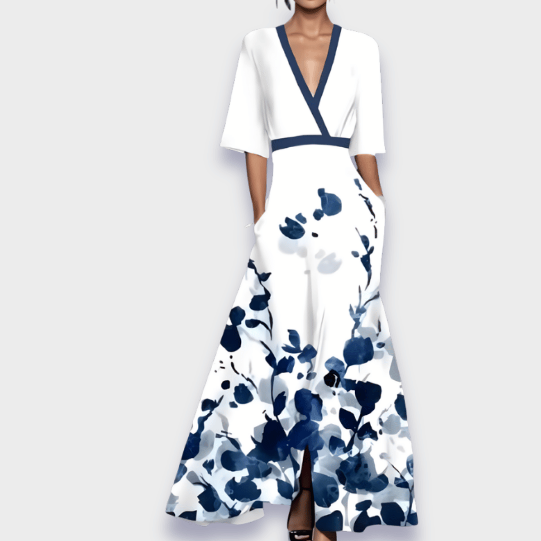 Chloe™ | Elegantna in laskava cvetna obleka