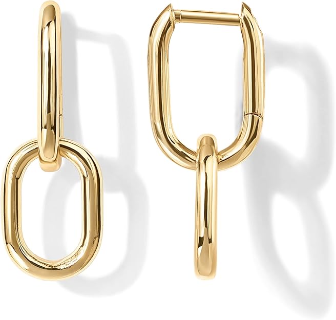 Link Drop Hoops | Zlato