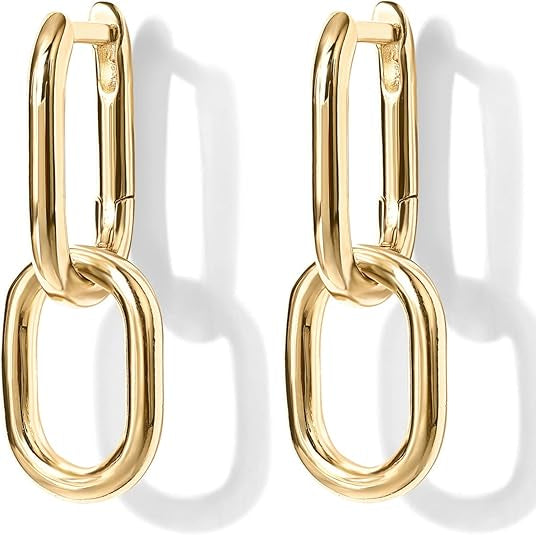Link Drop Hoops | Zlato