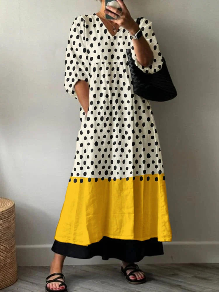 Elegantna Tiskana Obleka Anna