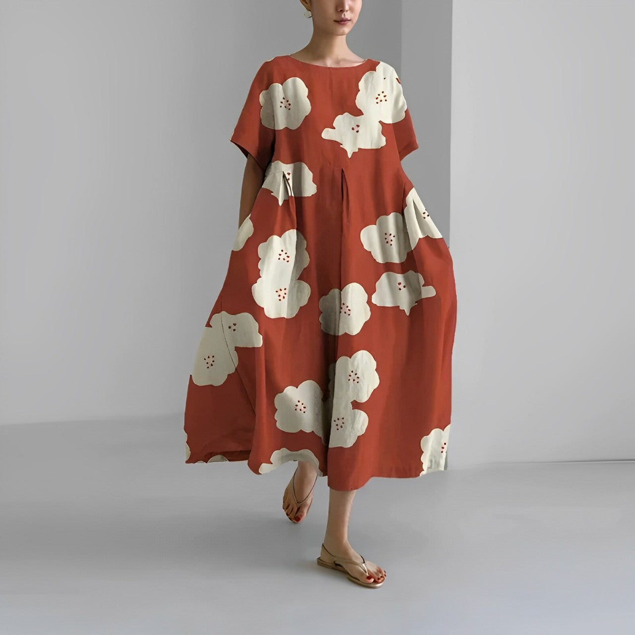 Daisy - Maxi Obleka z Velikim Gibanjem Retro