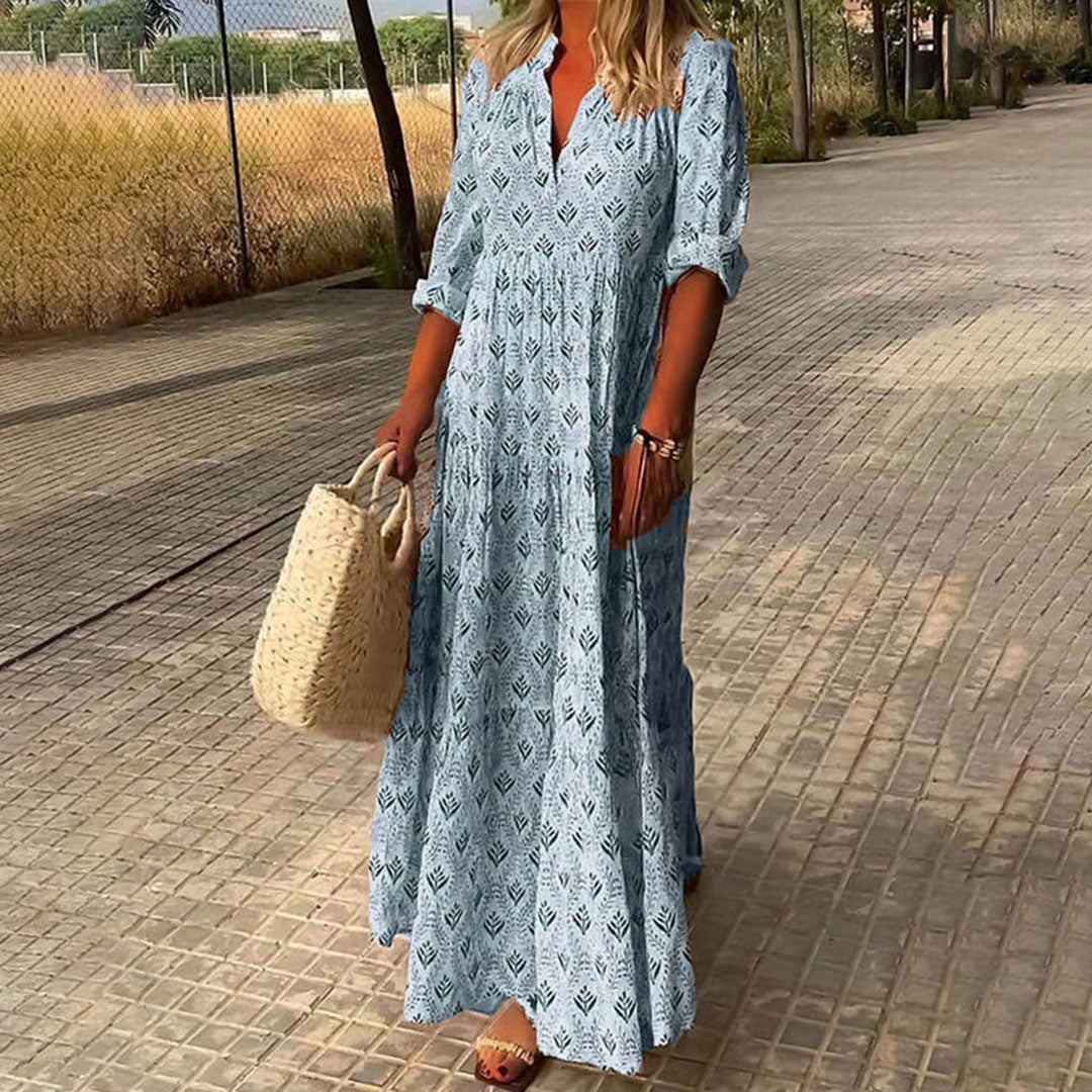 Nora - Eleganten Boho Maxi Obleka