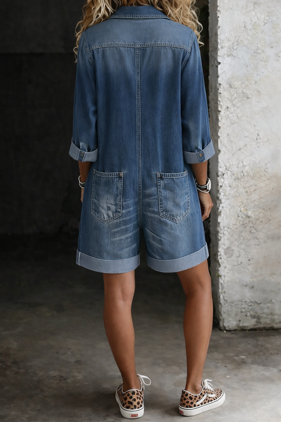 Nora | Kratka casual jeans obleka