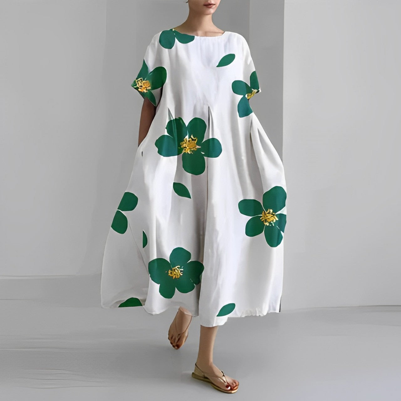 Daisy - Maxi Obleka z Velikim Gibanjem Retro