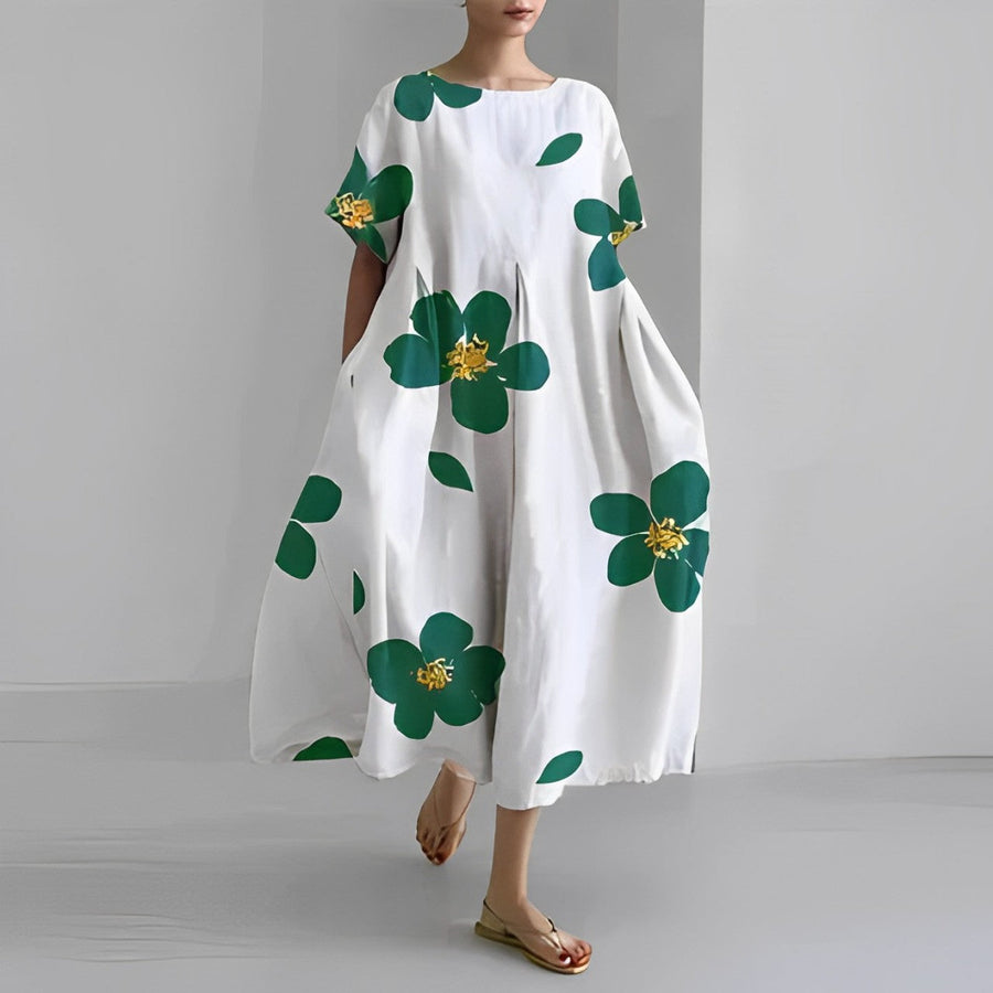 Daisy - Maxi Obleka z Velikim Gibanjem Retro