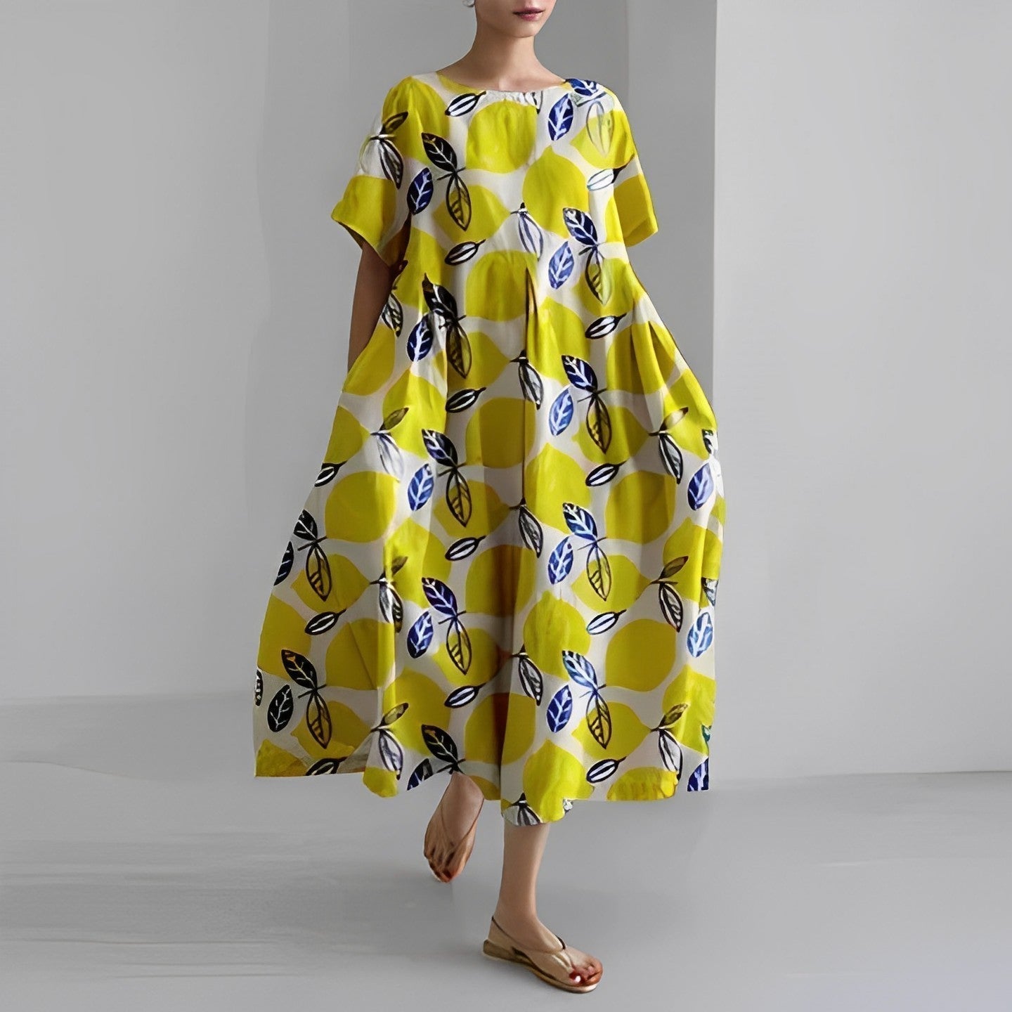 Daisy - Maxi Obleka z Velikim Gibanjem Retro