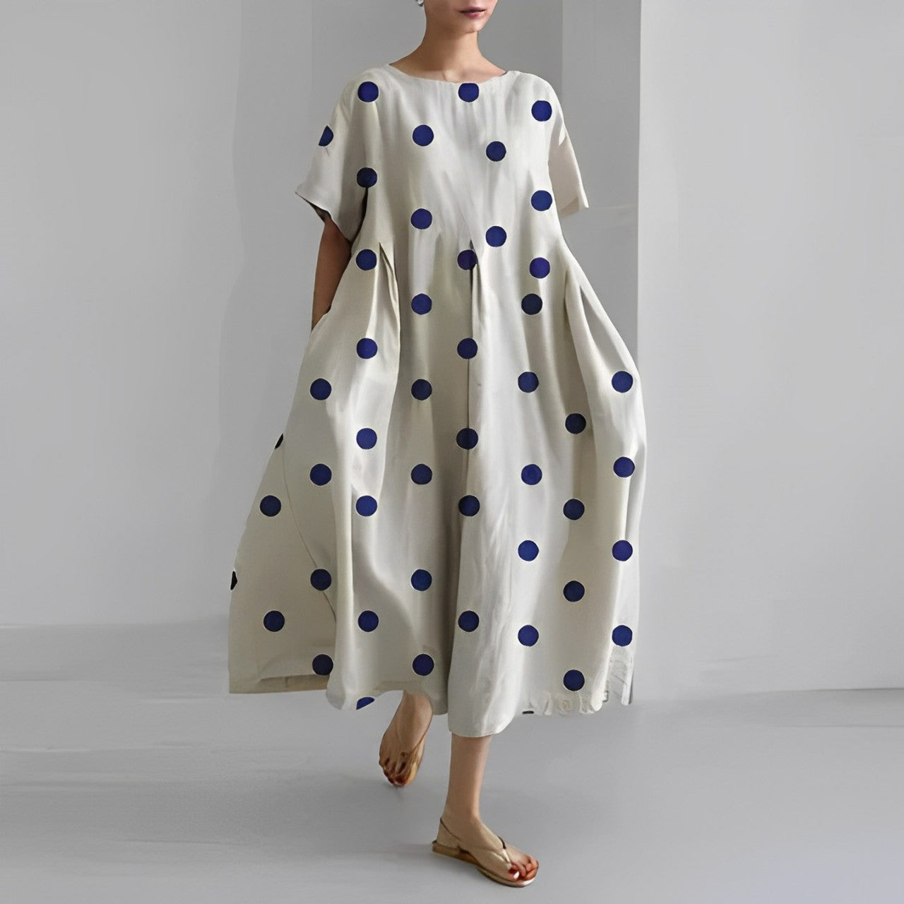 Daisy - Maxi Obleka z Velikim Gibanjem Retro