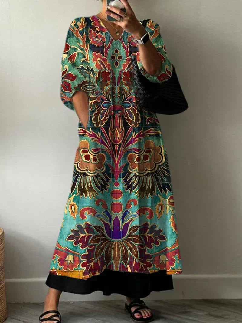 Elegantna obleka s Carolina vzorcem