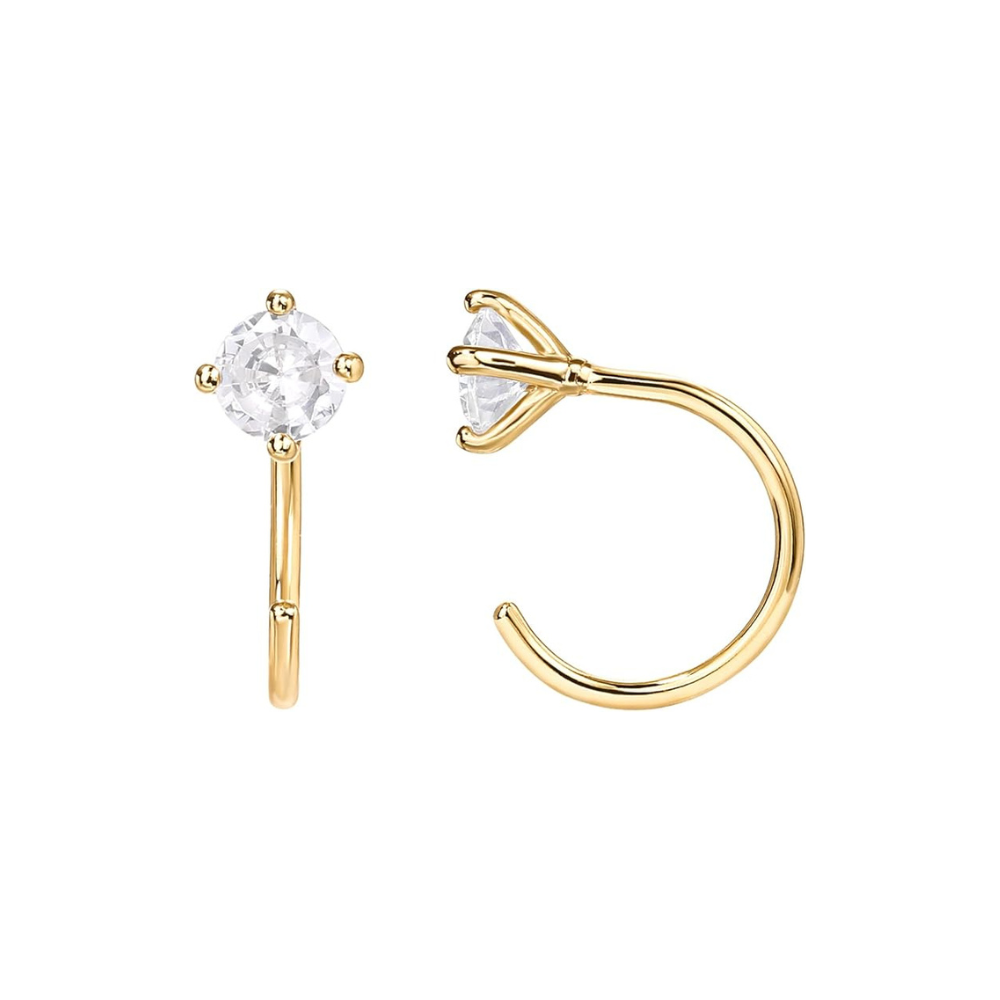 Spark Tip Hoops | Zlato