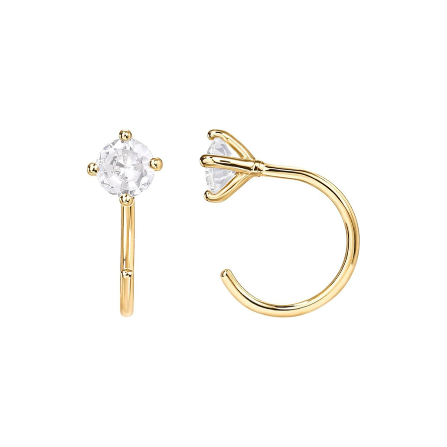 Spark Tip Hoops | Zlato