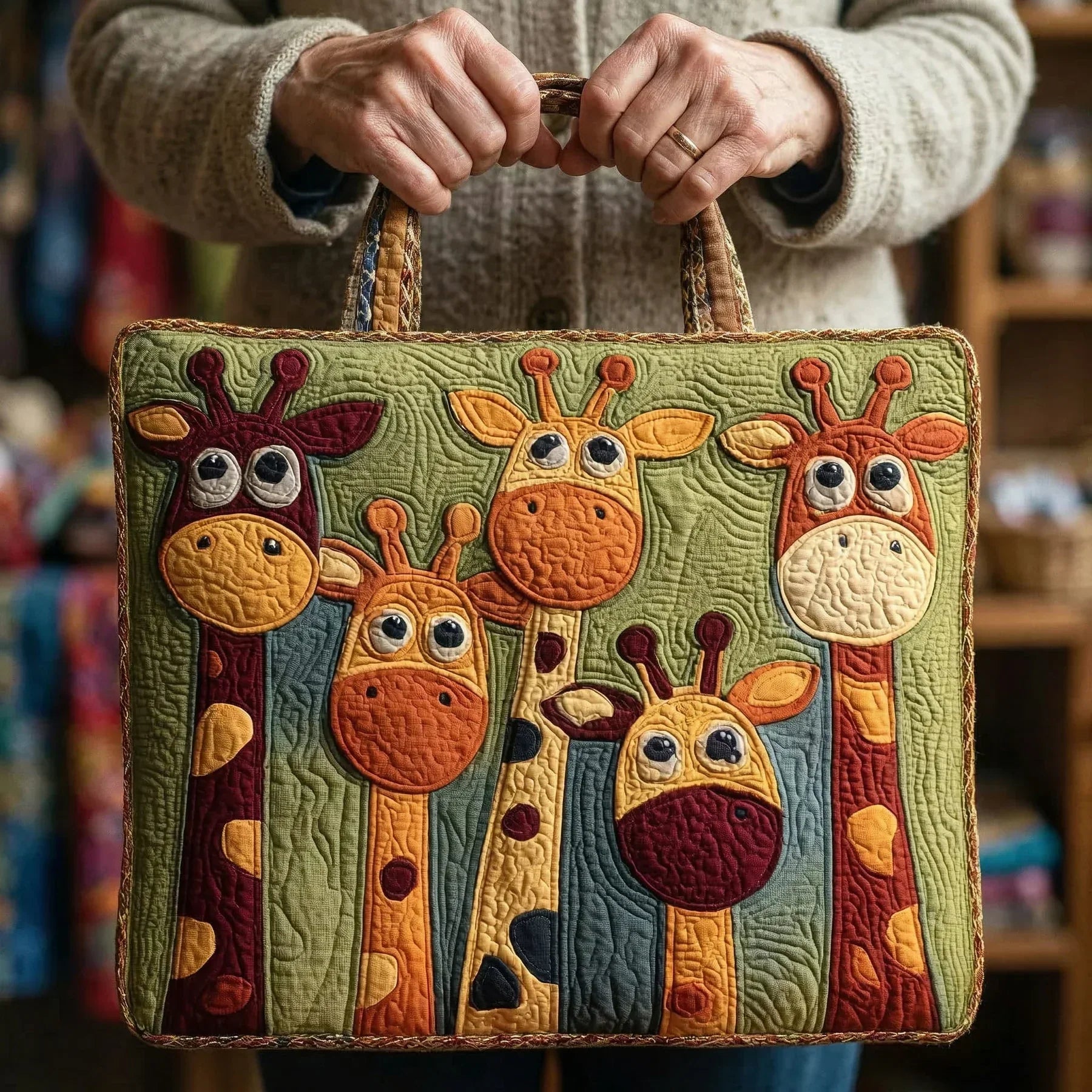 Padded Tote Bag - Žirafa