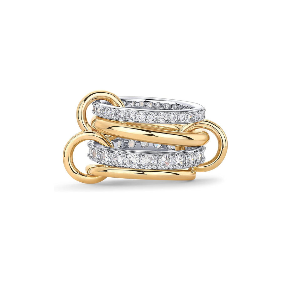 Interlock Stack Prstani | Zlato
