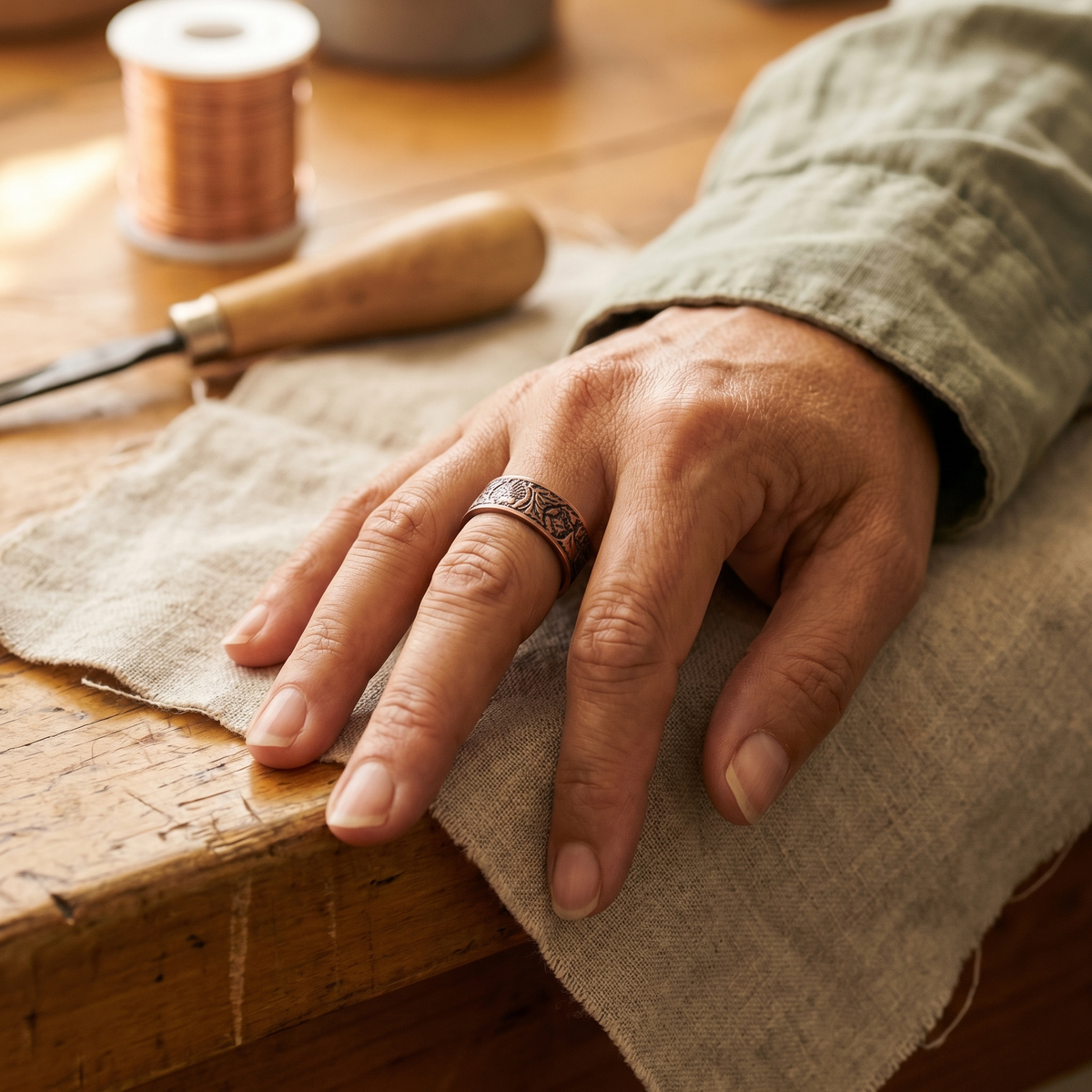 BOLE COPPER RING | NASTAVLJIV