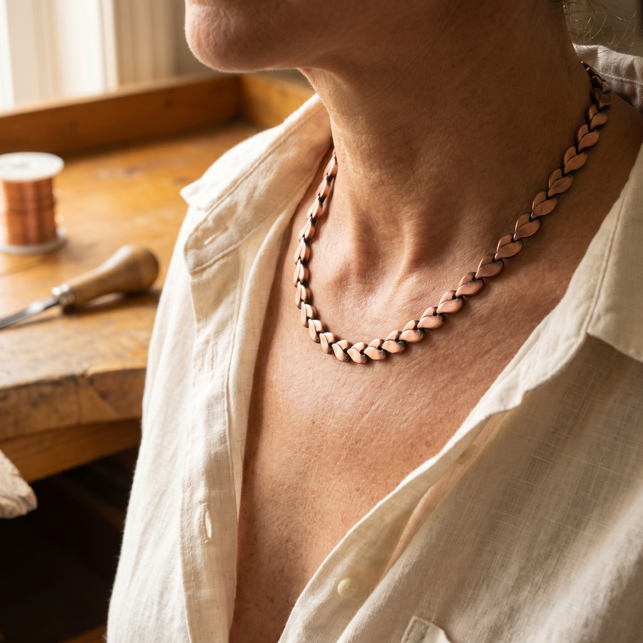 BRIAR HEART LINK NECKLACE | KOPER