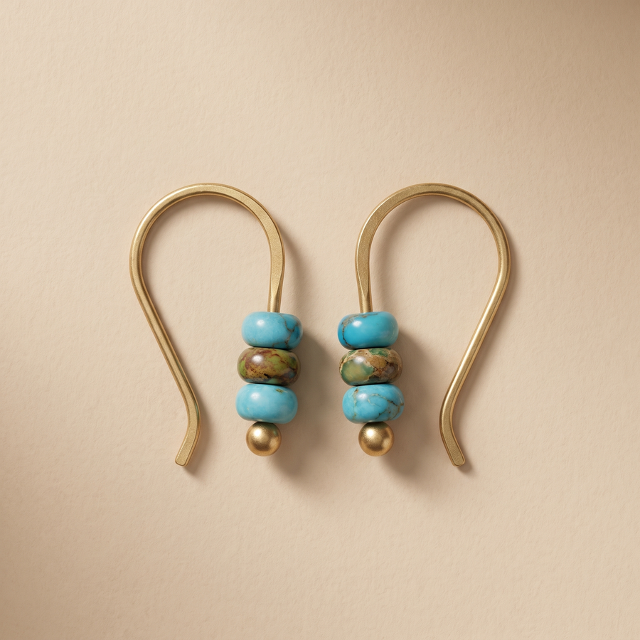 Retro Turquoise Uhani