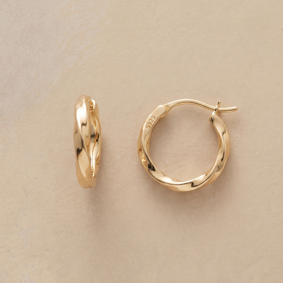 Zlate okrogle uhane