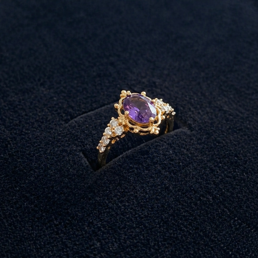 Eleganten Zlati Tiara Prstan