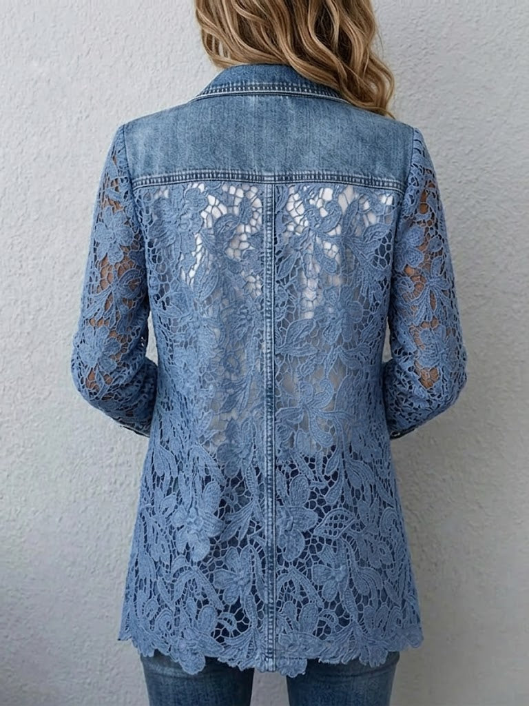 Lucille – Blazer s cvetličnim čipkastim vzorcem