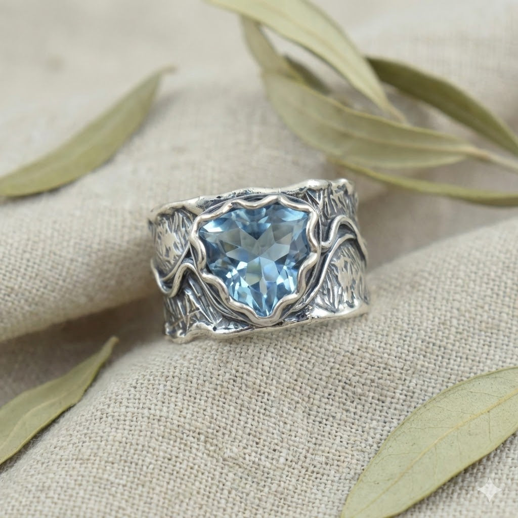 Modri Topaz Prstan